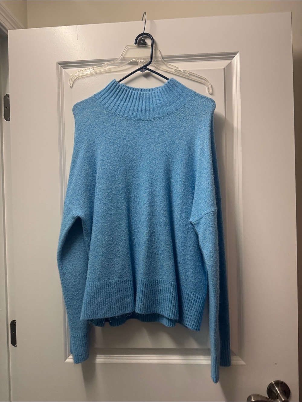LOFT Light Blue Turtleneck Pullover Sweater